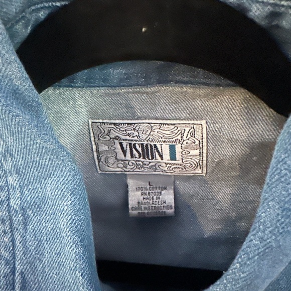 Womens y2k Tweety Bird denim shirt size large - Picture 4 of 4